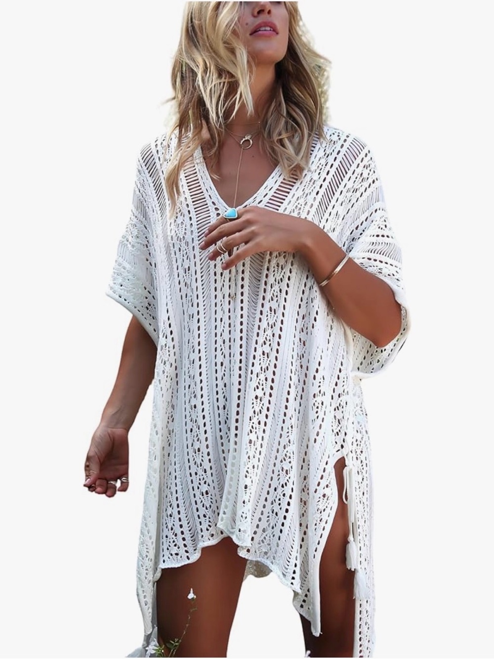 ☀️ Women’s Crochet Swim Cover-Up Tunic